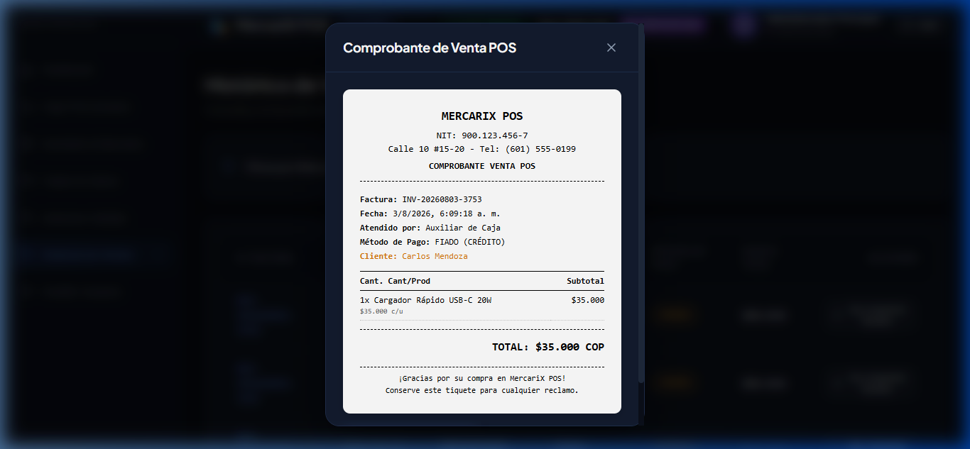 Comprobante de Arqueo y Cierre de Caja